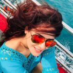 Mona Singh Instagram - Morninggg #kohsamui #holidays #free #instahappy #redhair #red #blue #sea photo credit @aberwal