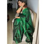 Mrudula Murali Instagram - It’s a Saree dressup day and my current favourite track• Saree @loomcraft_01 Blouse @thaiyalpura Jewellery @pureallure.in