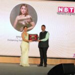 Mrunal Thakur Instagram – Thank you Mr Thakur and Rekha ji for inviting me to Navbharat Time Utsav.
A heartiest congratulations to you on completing 72 successful and wonderful years, there are going to be many many more years.
It was truly an honour to have received the award by honourable deputy CM, Sir Fadnavis ji. 
I’d like to thank you and your team for always supporting my art and showing immense love and respect for me.
The award of ‘Outstanding performer of the year’ really means a lot to me as an artist and this coming from NBT makes it even more special. 
I wish you all the best, keep making our nation proud!