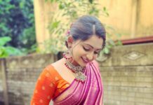 Nakshathra Nagesh Instagram - Jewellery @new_ideas_fashions Saree @mayurika_thefreshfashion Blouse @abarnasundarramanclothing #beingsaraswathy #tamizhumsaraswathiyum #comingsoon