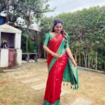 Nakshathra Nagesh Instagram - The perfect puff! ❤️ Thank you my darling @abarnasundarramanclothing Saree @aatwos #tamizhumsaraswathiyum #beingsaraswathy