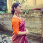 Nakshathra Nagesh Instagram - Jewellery @new_ideas_fashions Saree @mayurika_thefreshfashion Blouse @abarnasundarramanclothing #beingsaraswathy #tamizhumsaraswathiyum #comingsoon