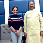 Nandita Swetha Instagram - I am so glad to meet #loksabha speaker Shri @ombirlakota ji and took his blessings. Never thought he would be so nice and share his experiences & inspire us. Thank you sir. #delhi. #parliment Delhi, India