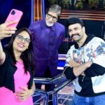 Nandita Swetha Instagram – Meeting the legends always gives that positive energy. Their experience & words are beyond everything. 
Happen to meet sri @amitabhbachchan ji & took his blessings❤️❤️
Happy birthday to the wonderful human and a great actor 

@actorashwin 
@jjoshina 
.
#hidimba #birthday #amitabhbachchan #kaunbanegacrorepati #actresslife