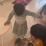 Natasha Suri Instagram - Kanjak Kanya puja at home🙏❤️ #Navratri 2022