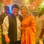 Navya Nair Instagram – You are one gem ❤️❤️❤️with sweetest prabhu sir ..

#kalyannavaratri 
Had such a wonderful navaratri evening with kalyan group .. sharing some photos of happiness .. thank u Ramesh Kalyan for the invite .. Am so happy that i could make it this time .. What an array of bomma kollus .. blissful .. 
felt @ home .. The whole family’s  hospitality and humility 🙏🏻🙏🏻🙏🏻

#kalyannavarathri 
#bommakollu 
#navaratri 
#rejoining
#blisfullnight 
#firstofakind
#gratitude 
#godisgreat