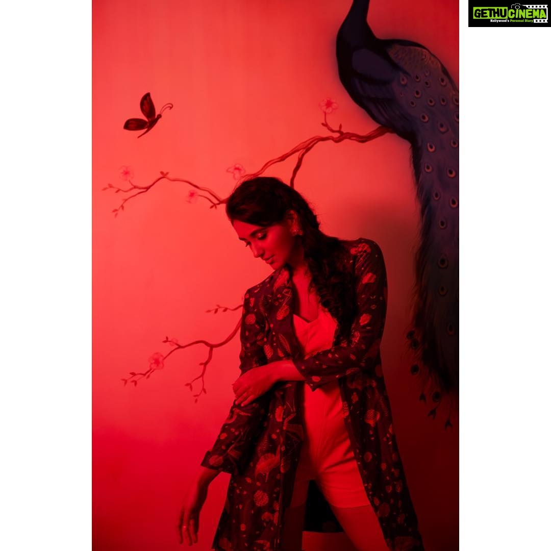 Nikita Dutta Instagram - To blend or not🦋 . . Shot by @karan_sarnaik Assisted by @shashwatshankar HMU by @shailishahmakeupandhair Styled by @himadangwal And @shreya_pasad Outfit @savlamba Accessories @epifany.in Location @comesayoi Oi - Kitchen & Bar