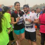 Nikita Dutta Instagram – Earned it! 4th consecutive marathon completed 😈😈
Something that keeps me on my toes the entire month of Dec and jan! 
#TCSMumbaiMarathon2019 #21km #WeAreAllBornToRun #DidItForTheMedal #ThatFeeling❤️ Marine Drive Mumbai