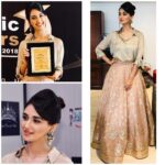 Nikita Dutta Instagram - Thank you to a fabulous team for putting it all together! . . Styling by @jaferalimunshi Outfit by @bypriyadixit Accessories by @aptaccessory Make up by @shibu_shimmer Hair by @reenacreado #IconicAchieversAwards2018 #BestEmergingTVActor #PastelGirl #JaferStyles #PriyaDixit #AptAccessory Novotel Mumbai Juhu Beach