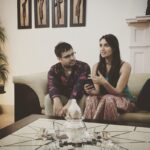 Nikita Dutta Instagram - While I think I speak sense, his raised eyebrow says it all. #CaughtCandid #DiwaliTimes #MyBestManAlways
