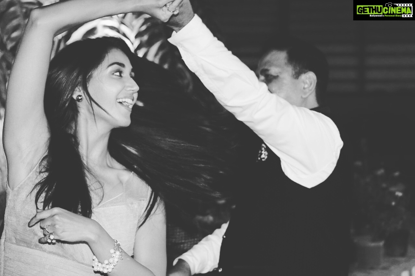 Nikita Dutta Instagram - Pretending to be a know it all while hiding the fact I want him to lead me always. #FirstMan #FatherDaughterDance 😇❤️ @akdutta59