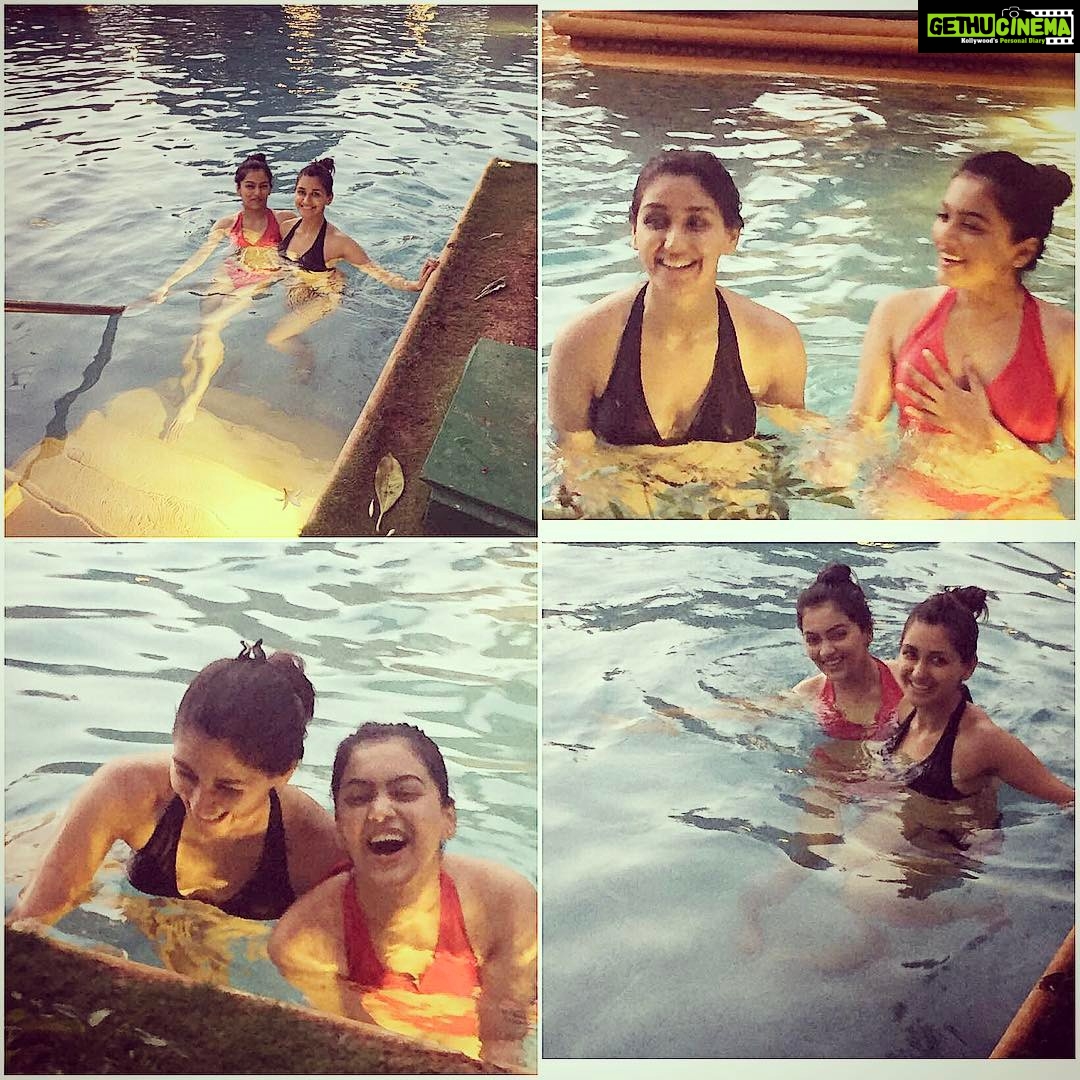 Nikita Dutta Instagram - Killing the food coma by jumping into the pool wasn't a bad idea at all. #PerfectGetAway #WeekendStories
