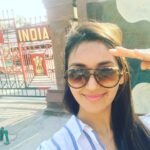Nikita Dutta Instagram - Just when the sun decides to set down for the day, two neighbors display immense zeal for their respective countries turning an infinite crowd as patriotic as they can ever be. This ceremony leaves you in awe of the forces, geography and the zest of the people. The feeling of Taking a walk along the boundary and being two steps away from it is a priceless one. So glad to have got to experience this. #BorderFeels #IndoPak Attari Indo-Pak Border