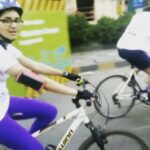 Nikita Dutta Instagram - I always thought nothing is better than running early in the morning with the sea wind hitting your face. But I guess the same feels better when you are on a bike riding it! #SaturdayMorningDoneRight #Cyclothon #30km #blissful Haji Ali Dargah