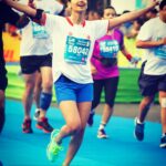 Nikita Dutta Instagram - Trying really hard to smile since I was alarmed about candid pictures being clicked at the finishing point! #SheerHappiness #SCMM2017 #HalfMarathon