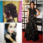 Nikita Dutta Instagram - About last night! Styled by my favorite @jaferalimunshi Dress by @in_karishma Accessories by @statementsbyfr Hair and make up by @mahima2810 #LionsGoldAwards2016 #RedCarpet #BlackAndGold