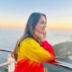 Nikita Dutta Instagram - Tried to match colours with the sunset 💛🧡❤️ . . . 📸: @vardhanpuri02 Pão De Açucar - Sugar Loaf Mountain