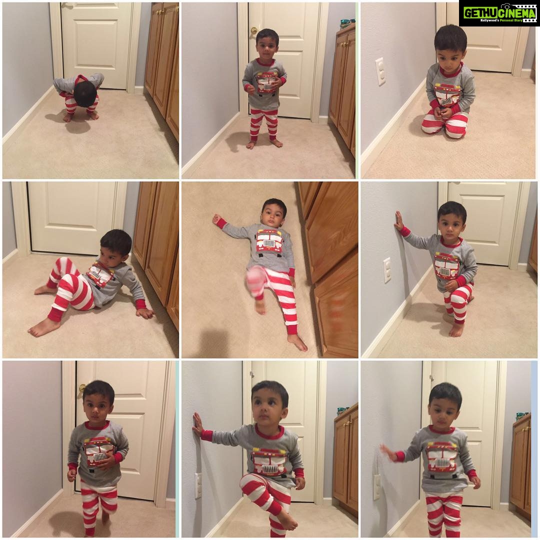 Nikita Dutta Instagram - Part 1 of Ollie and his Stretches. Waking up to his shenanigans is ❤️❤️ #ObsessedAunt #CuteLevel99 #BabyYoga