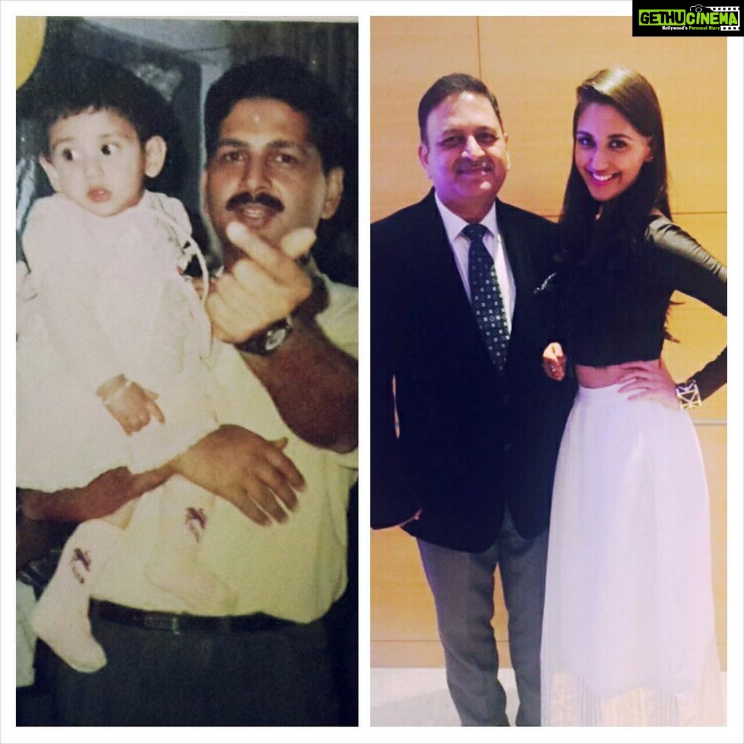 Nikita Dutta Instagram - Daddy then and daddy now. Always got his arm around me. Yo that's my pillar! #HappyFathersDay #DaddyBear @akdutta59