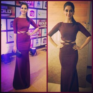 Nikita Dutta Instagram - gold awards last night. As ever fabulous Styling by @jaferalimunshi, Dress by @kiranguptalabel Accessories by @aldo_shoes #GoldAwards2016 #RedCarpet #AllAboutLastNight Reliance Studios, Filmcity