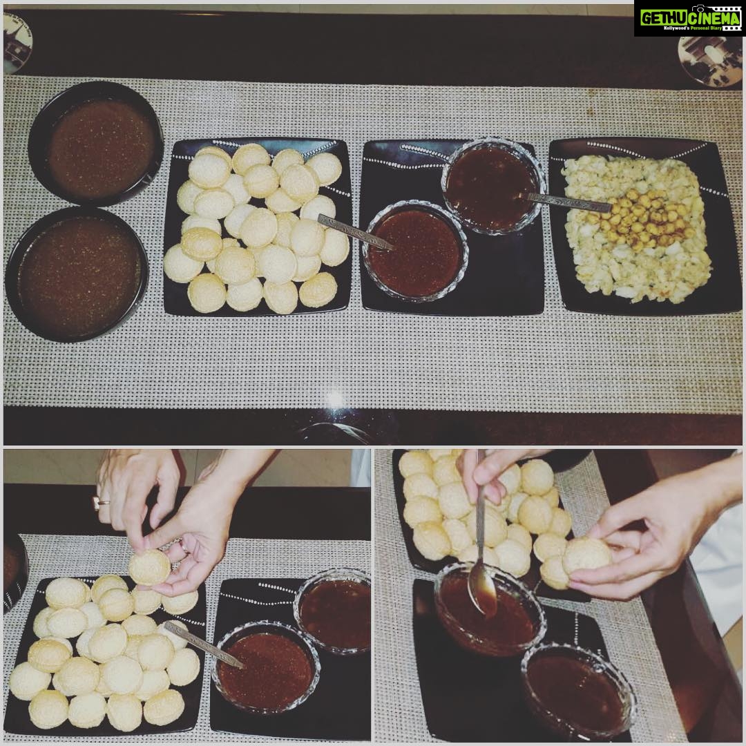 Nikita Dutta Instagram - My mum just gave me a trip to heaven! Golgappas made at home. P.S.- must ignore the three kilos gained in two days. #MumIsTheBest #BenefitsOfBeingHome #GolgappaNotPaniPuri #ForgetCalories Delhi Army( Cantt) Area