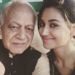 Nikita Dutta Instagram - Just after he got me teary and gave me goosebumps with his performance! #Awestruck #OnSet #EkDujeKeVaaste S J Studio