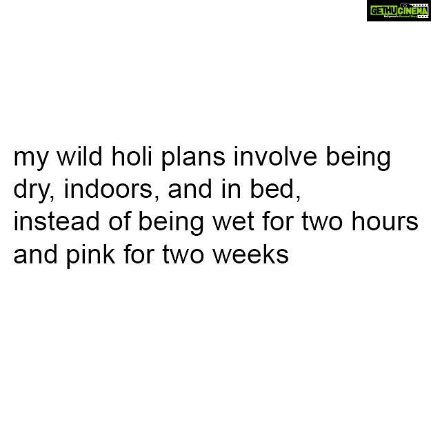 Nikita Dutta Instagram - Since it's the first holiday in the last 50 days. #HoliPlans #SleepEatBeLazyRepeat