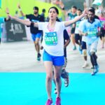 Nikita Dutta Instagram – Things i had to do to get this picture! Still hard to believe! #FinishingLine #PricelessFeeling #SCMM2016 #HalfMarathon NSCI Mumbai