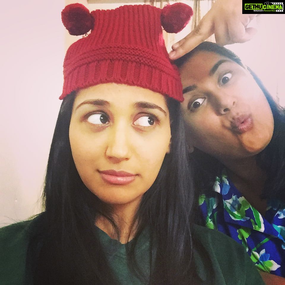 Nikita Dutta Instagram - When you are caught guilty of secretly posing with your nephew's cap! #alwaysachild Delhi Army( Cantt) Area