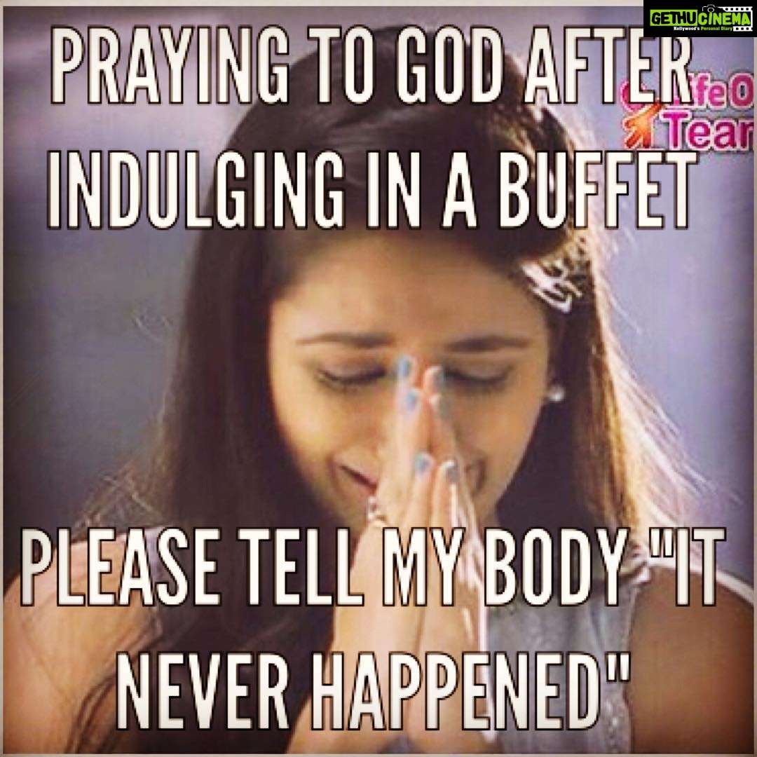 Nikita Dutta Instagram - After all the pleasure your tastebuds derive during a buffet, this is the condition post it. #SelfMeme #FoodieDieterProblems #SevenKitchens #StRegisHotel