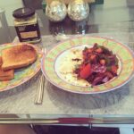 Nikita Dutta Instagram - Sometimes dinner dates by yourself can be the best. On the table- Scrambled egg whites with red cabbage teriyaki and mustard on the side #ChefCapOn #PretendingToBeACook #MyHappyMeal #MuchNeededPeace Pali Hill