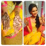 Nikita Dutta Instagram - So that's my punishment for running away from mehendi all my life🙈. #CannotHelpTheSituation #DreamGirlDiaries #OnSet #OnScreenWedding