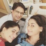 Nikita Dutta Instagram – With the father and aunt! #OnScreenFamily #Hospitalised #WaitForIt #DreamGirlDiaries