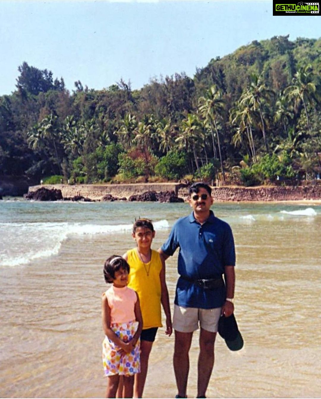 Nikita Dutta Instagram - The beauty of family holidays and looking blah in pictures. . Circa 2001, That was the first time we went to Goa 😬 . #Throwback