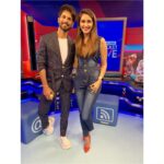 Nikita Dutta Instagram – Kabir Singh-ing on #CricketLive today with @shahidkapoor .
..
#KabirSingh #VivoIPL2019 #DCvsSRH #StarSports .
..
Styled by @shayal 
Assisted by @anmolmittal07 n @scsatabdi 
Outfit by @sesame_thestylestudio 
Jewellery by @bellofox 
Shoes @stevemadden Star TV, Urmi Estate
