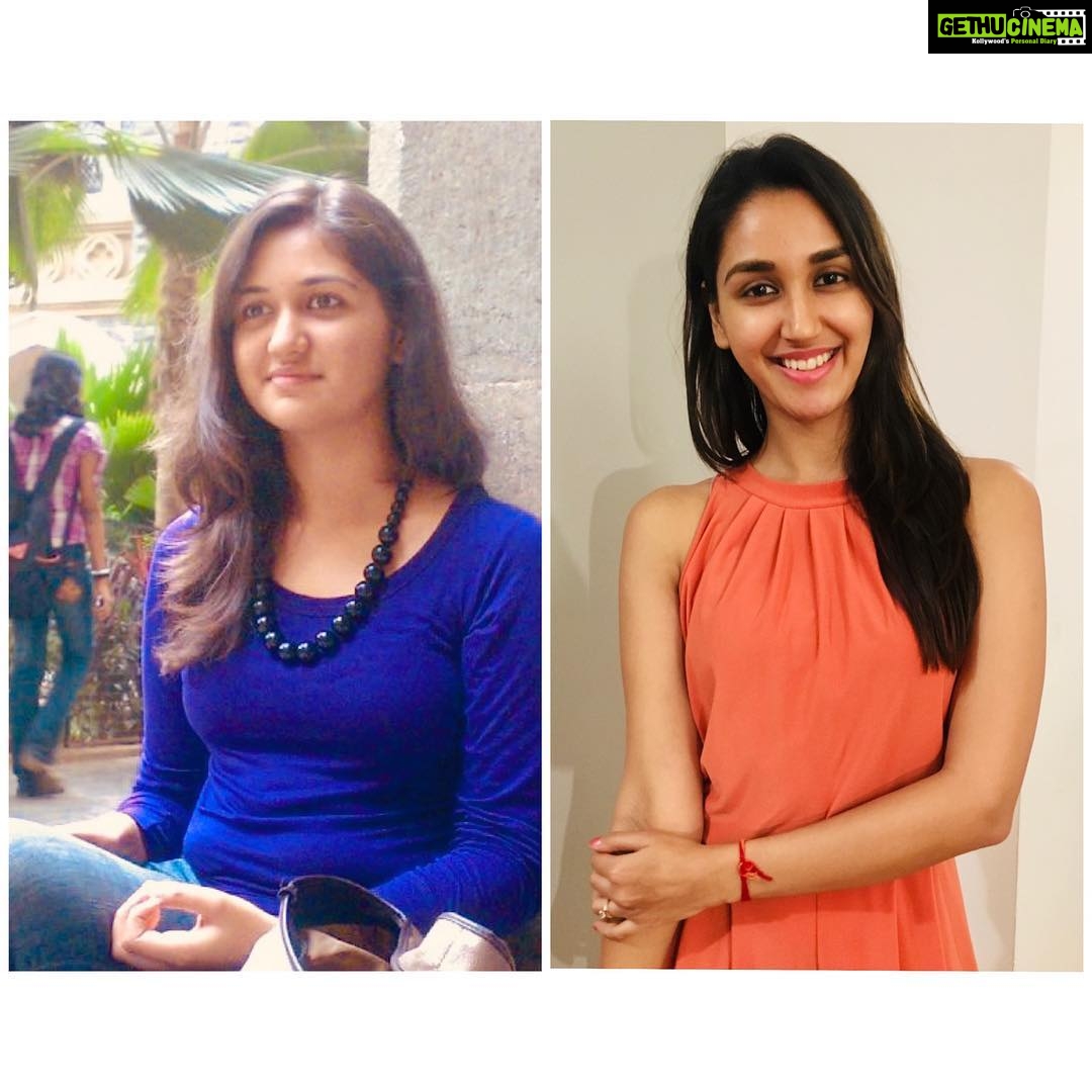 Nikita Dutta Instagram - Left is a junior college girl probably pissed off for not eating enough perk for the day. Right is a girl who realised eating too much perk was a bad idea. 2009-2019 #10YearChallenge #ThenAndNow #Transformation 🦄🦄