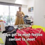 Nisha Agarwal Instagram - Clearly took a very long time to shoot all this festive content.. and my team knows the hours we put behind everything.. do y’all want a BTS video? Comment down below