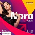 Nora Fatehi Instagram - Cant wait to see you guys on 29th November in Qatar @fifaworldcup Fan Fest STAGE! A full 1 hour performance of all my bollywood and international songs! Its gna be 🔥 🎤💃🏽 Save the date!! #dancewithnora some of my lucky fans will get a chance to join me on stage! So dont miss it ❤️‍🔥🙌🏽