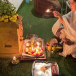 Pranitha Subhash Instagram - Simple tulsi puja ✨