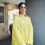 Priya Varrier Instagram - Go Green💚 📸: @merin__georg Stylish: @keepitstylish_by_ammu @styledbyammu Outfit: @saltstudio Hair: @ashna_aash_
