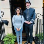 Priyanka Nair Instagram - Just before stepping into the world of crime 🔍 📸 @shalugeorge91 @sgeorge_mua #backerstreet221b #london#priyankanair#worldofcrime The Sherlock Holmes Museum