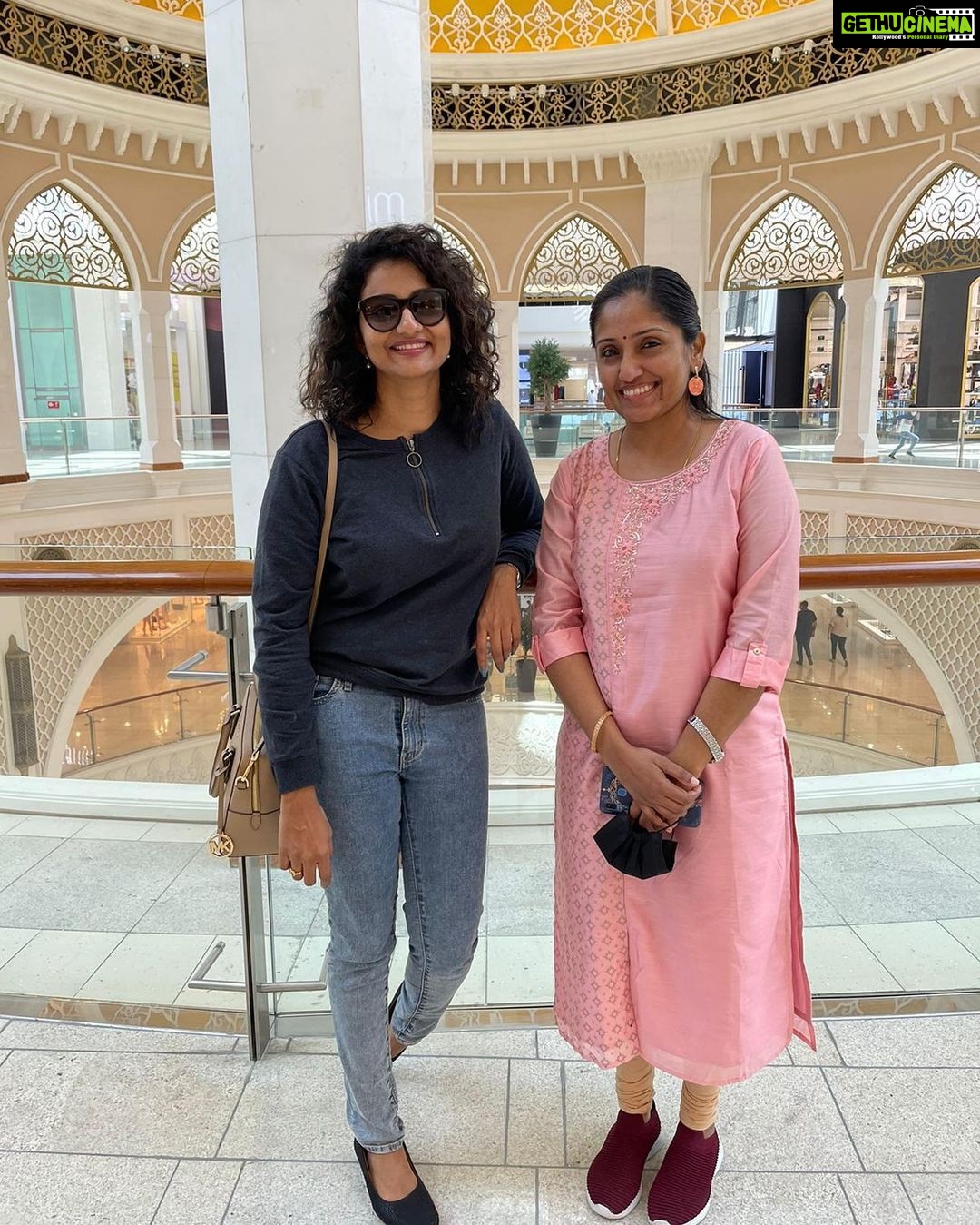 Priyanka Nair Instagram - 20 yrs of friendship and counting… @manojlr @mariammanoj Hrishit Manoj 😍 #friendship#mic#dubaidays Dubai Mall, Dubai, UAE