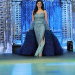 Priyanka Nair Instagram - She dreams of the ocean late at night and longs for the wild salt air. ❤️ Costume designer and style consultant @aanunobbyofficial Magical show choreographer @dalukrishnadas Makeup and hairstyle - @mukeshmuralimakeover Shot by - @3leaf_photography @lulumalltvm #fashion #rampwalk #showstoper #blue#mermaid #redcarpet#trivandrum#actress#priyankanair