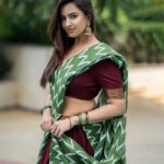 Pujita Ponnada Instagram - Telugu ammayi feels 💚 Outfit and styling @pethakamsetti Clicked by @shekhar_jay #pujitaponnada #actor #goodvibes #love