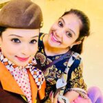 Rachana Narayanankutty Instagram – 8 years of lovely and soulful friendship with this sweet little girl… still remember her as that helpful ground staff of #etihad @etihad,  who came running to me when my Amma fell sick in flight while we were on the way to The USA. She was an angel then and even now! After that accidental incident, Abudhabi means…she to me @shamlee_ _ . Love you for what you are my dear. Thank You for all your lovely helps , thank you for treating me as a chechi 😍😍😍 see you soon! 
#sister #friendship #etihad #travelfriendships #crewandpassenger #shamly #rachananarayanankutty Abu Dhabi International-Terminal 3