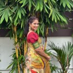Rachana Narayanankutty Instagram - Thank You @saimeeragarments for this beautiful “Dancers’ Saree”. It was so comfortable wearing this digital printed saree. Thank You dearest @devichandana82 for suggesting @saimeeragarments MUA @styledby_nami Hair stylist Karunagapalli, Kerala, India