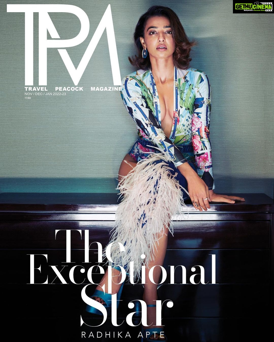Radhika Apte Instagram - Thank you @travelpeacockmagazine πΉ . . . Photographer β @manasisawant Stylist β @who_wore_what_when Assisted by β @d.shubham_j Makeup β @eshwarlog Hairstylist β @jrmellocastro Location courtesy β @stregismumbai Jewellery β @herstoryjewels Radhikaβs PR β @think_talkies Wardrobe - @falgunishanepeacock @falgunipeacock @shanepeacock . . . #falgunishanepeacockindia #falgunishanepeacock #thepeacockmagazine #travelpeacockmagazine #falgunipeacock #shanepeacock #fsp #radhikaapte #coverstar #printissue