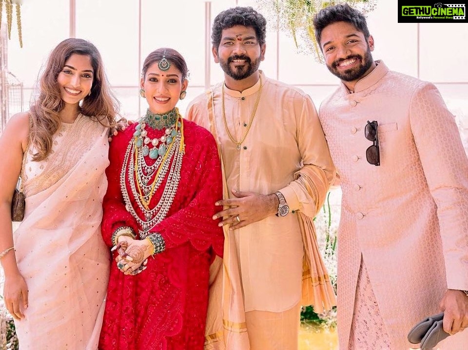 Reba Monica John Instagram - I know I’m superrrr lateeee but So Grateful to have witnessed this precious Union! ❤️✨ There’s so much love And respect I have for Nayan Ma’am . She’s been the older sister I never had and nothing but happiness fills my heart to see her with the one she loves. The kindest, warmest humans that you are, I’ve always felt like family! We wish you the best life today and everyday! @wikkiofficial #nayan Also wishing Wiki Sir a belated happy birthday! ❤️
