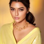 Ruhi Singh Instagram - Add some colour to life ☀️ yellow is actually one of my favourite colours. It’s the colour of happiness, sunshine and a new day. May you have a great time today ❤️ @amitkhannaphotography @makeupbynidhhikaushal @styledby_niral Outfit @deme_love_ Accessories @rentnflauntindia