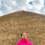 Rukhsar Instagram - “The Pyramid shape is said to hold many secrets and amazing properties! One of them is a sense of wonder”. Vera Nazarian. . #pyramidsofgiza #gizapyramids #mesmerising #majestic #wonderoftheancientworld #egypt #cairo Giza Pyramids